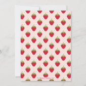 Strawberry Cupcake Bridal Shower Invitation roze Kaart (Achterkant)