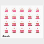 Strawberry Cupcake Coordinating Envelope Seals Ronde Sticker (Vel)