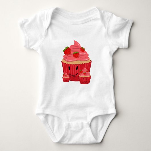 Strawberry Cupcake Family Romper (Voorkant)