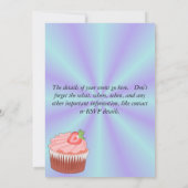 Strawberry Cupcake Invitation Kaart (Achterkant)