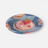 Strawberry Cupcakes | Fruit Watercolor Celebratory Papieren Bordje (Gekanteld)