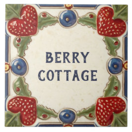 Strawberry Custom House Name Bord Plaqueteken Tegeltje