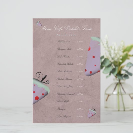 Strawberry Custom Restaurant Menu (Staand voorkant)