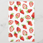 Strawberry Custom Stationery Briefpapier (Achterkant)