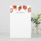 Strawberry Custom Stationery Briefpapier (Staand voorkant)