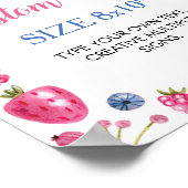 Strawberry Custom Table Sign Berry Sweet Poster