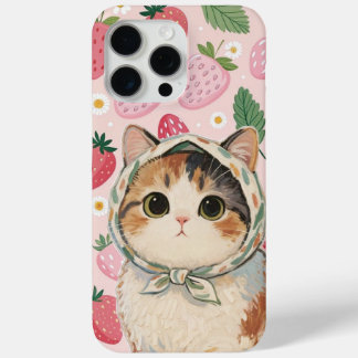 Strawberry Cute Cat Phone Case Kawaii Kitten