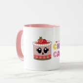 Strawberry cute cheesecake cup mok (Voorkant links)
