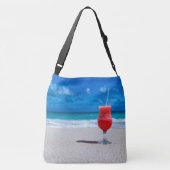 Strawberry Daiquiri Caribbean Beach Personalized Crossbody Tas (Achterkant)