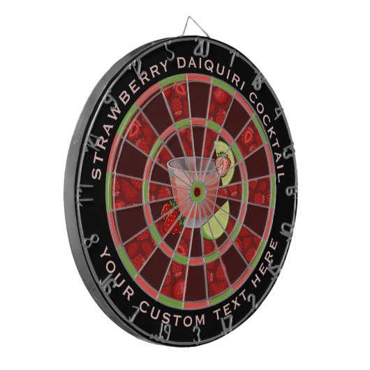 Strawberry Daiquiri Cocktail Dart Board Dartbord (Voorkant Links)