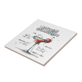 Strawberry Daiquiri Drink Recipe Design Tegeltje (Zijkant)