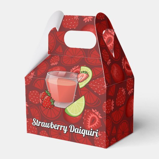 Strawberry Daiquiri Favor Box Bedankdoosjes (Voorkant Zijde)