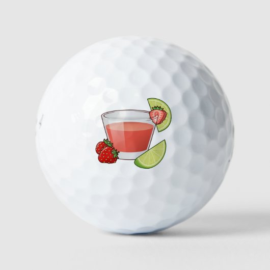 Strawberry Daiquiri Golf Balls Golfballen (Voorkant)