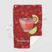 Strawberry Daiquiri Golf Towel Golfhanddoek (Insitu)
