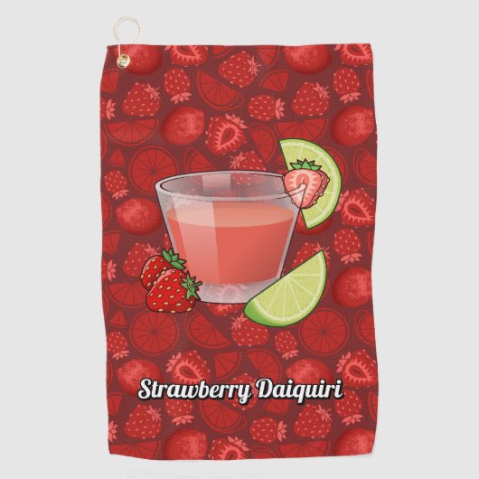 Strawberry Daiquiri Golf Towel Golfhanddoek (Voorkant)