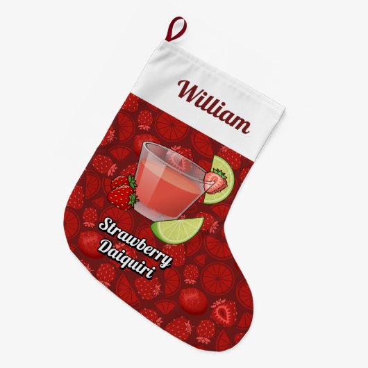 Strawberry Daiquiri Kerstmis stoppen Grote Kerstsok (Voorkant (Hangend))