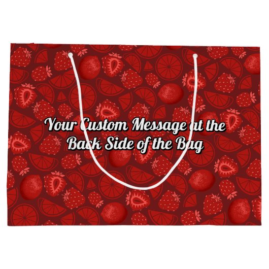 Strawberry Daiquiri Large Gift Bag Groot Cadeauzakje (Achterkant)