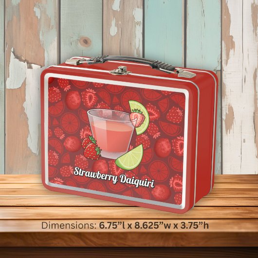 Strawberry Daiquiri Metal Lunch Box