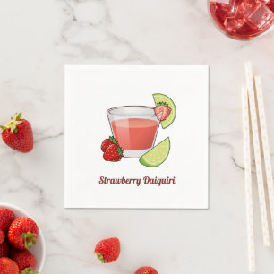 Strawberry Daiquiri Paper Napkins Servet