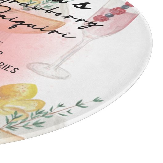 Strawberry Daiquiri Recipe Personalized Snijplank (Hoek)