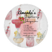 Strawberry Daiquiri Recipe Personalized Snijplank (Voorkant)