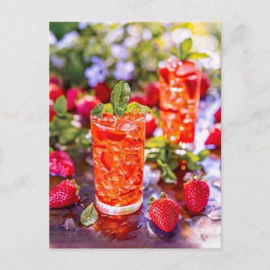 Strawberry Daiquiri – Summer Dream Feestdagenkaart (Voorkant)