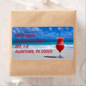 Strawberry Daiquiri Tropical Punch Caribbean Beach Etiket (Insitu)