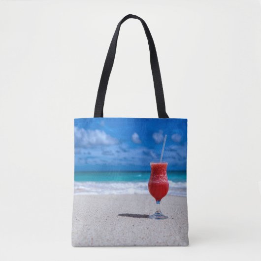 Strawberry Daiquiri Tropical Punch Caribbean Beach Tote Bag (Voorkant)
