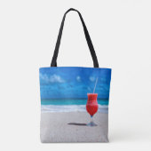Strawberry Daiquiri Tropical Punch Caribbean Beach Tote Bag (Achterkant)