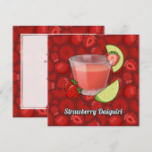 Strawberry Daiquiri Uitnodiging (Voorkant / Achterkant)