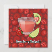 Strawberry Daiquiri Uitnodiging (Voorkant)