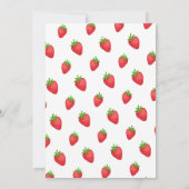 Strawberry & Daisy Berry Uitnodiging voor eerste v (Achterkant)