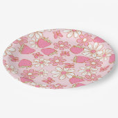 Strawberry Daisy Pattern Papieren Bordje (Gekanteld)
