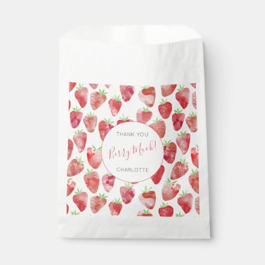 Strawberry Dank je Bedankzakje (Voorkant)