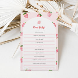 Strawberry Dear Baby Wishes Baby shower spel