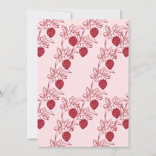 Strawberry Delight-Baby shower Kaart (Achterkant)