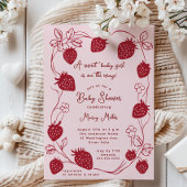 Strawberry Delight-Baby shower Kaart