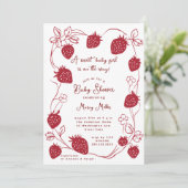 Strawberry Delight-Baby shower Kaart (Staand voorkant)