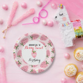 Strawberry Delight eerste verjaardag Papieren Bordje (Feest)