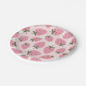 Strawberry Delight eerste verjaardag Papieren Bordje (Gekanteld)