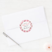 Strawberry Delight eerste verjaardag Ronde Sticker (Envelop)