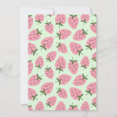 Strawberry Delight eerste verjaardag uitnodiging (Achterkant)