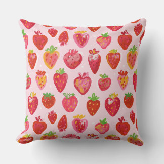 Strawberry Delight Pattern Buitenkussen