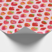 Strawberry Delight Pattern Cadeaupapier (Hoek)