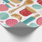 Strawberry Delight Pattern Cadeaupapier (Hoek)
