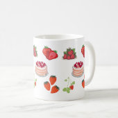 Strawberry Delights – Cute Illustration of Berries Koffiemok (Voorkant rechts)