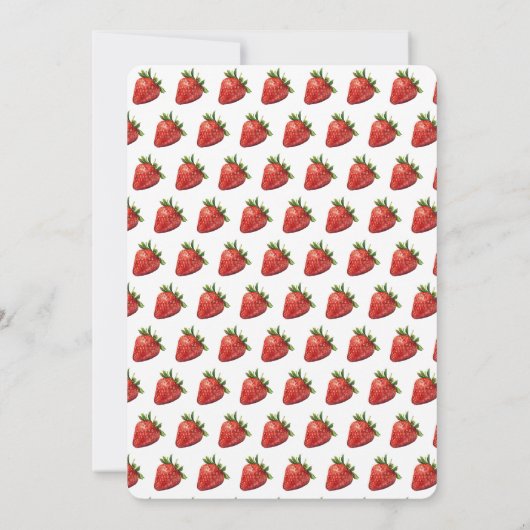 Strawberry Design, Berry eerste verjaardag Kaart (Achterkant)