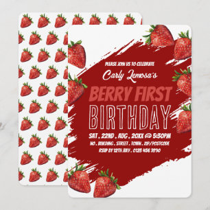 Strawberry Design, Berry eerste verjaardag Kaart