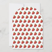 Strawberry Design, Berry eerste verjaardag uitnodi Kaart (Achterkant)
