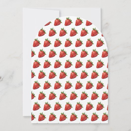 Strawberry Design, Berry eerste verjaardag uitnodi Kaart (Achterkant)